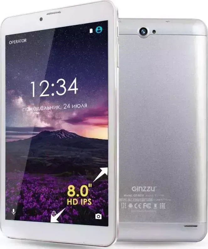 Планшет GINZZU GT-8010 Silver