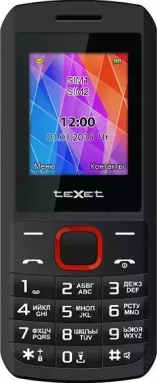 Смартфон TeXet TM-126 черный-красный
