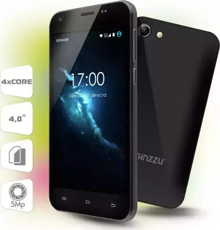 Смартфон GINZZU S4020 черный