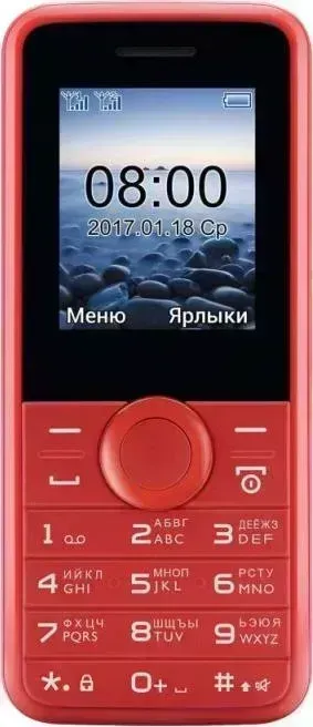 Мобильный телефон PHILIPS E106 красный