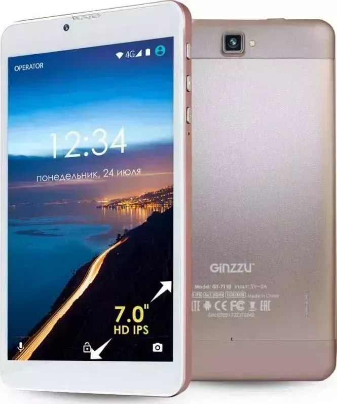 Планшет GINZZU GT-7110 Rose Gold