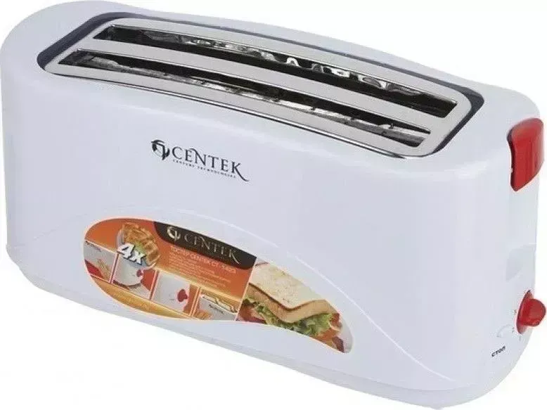 Тостер CENTEK СТ-1423 белый/красный