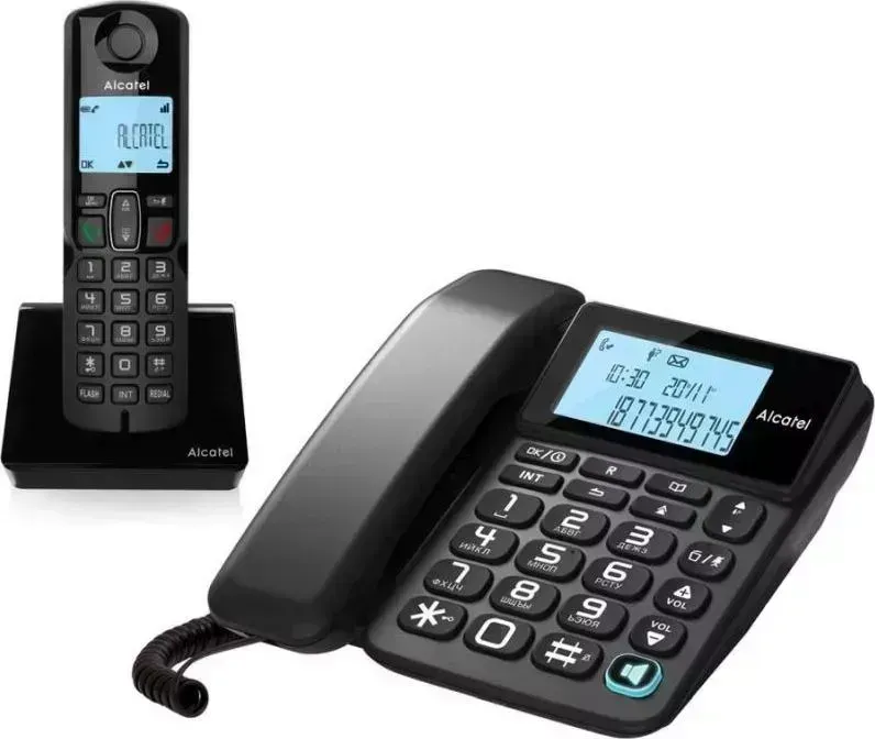 Радиотелефон ALCATEL S250 Combo RU Black