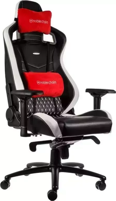 Кресло  Noblechairs EPIC Real Leather / black/white/red (NBL-RL-EPC-001)