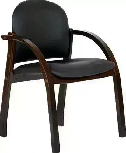 Кресло офисное CHAIRMAN 659 PU3816-12 черный глянцевый/темный орех