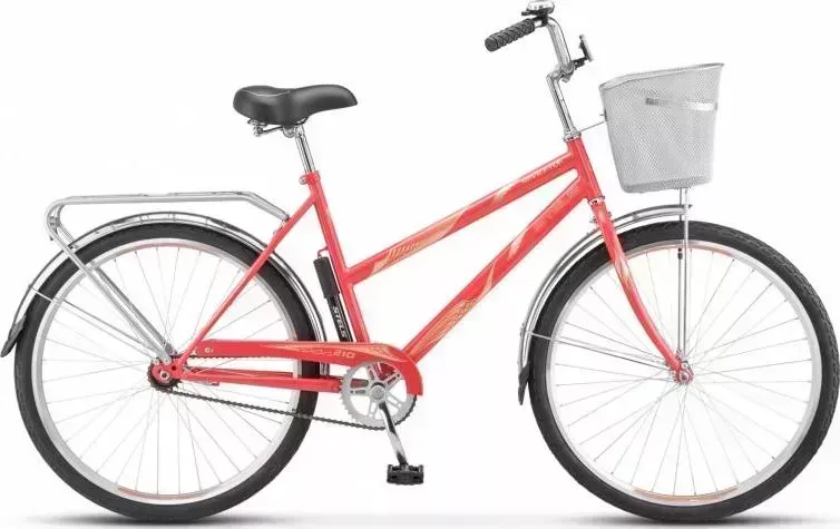 Велосипед STELS Navigator-210 Lady 26 Z010 Коралловый +корзина (LU085338*LU075599*19)