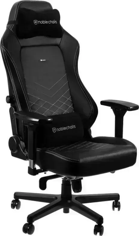 Кресло  Noblechairs HERO PU Leather / black/platinum white (NBL-HRO-PU-BPW)