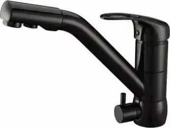 Смеситель для кухни ZorG ZR 400 KF-12 черный металл