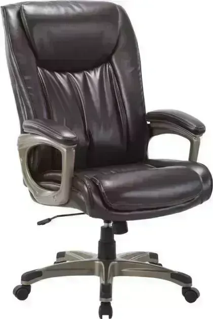 Кресло офисное БЮРОКРАТ T-9914/BLACK черный рец.кожа/кожзам