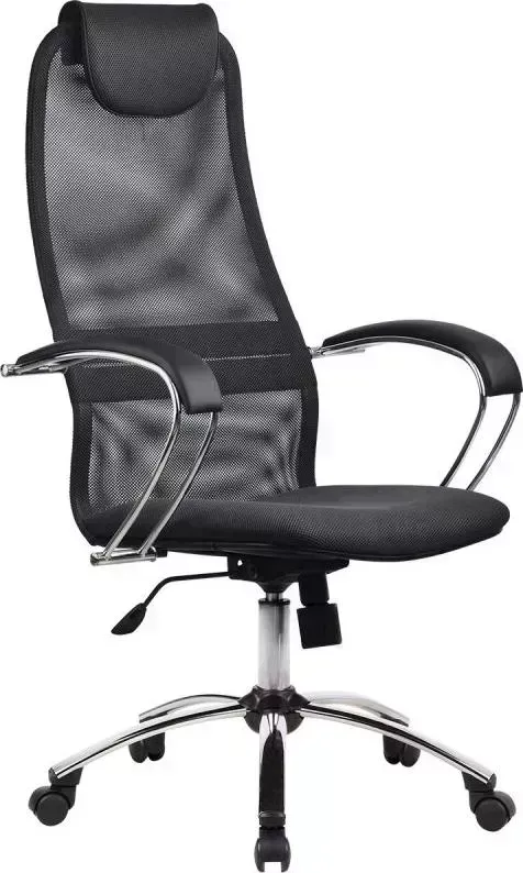 Кресло офисное Метта BK-8 CH N 21 темно-серый сетка
