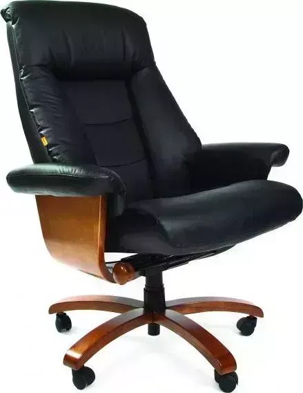 Кресло офисное CHAIRMAN 400, кожа+PU, черн N