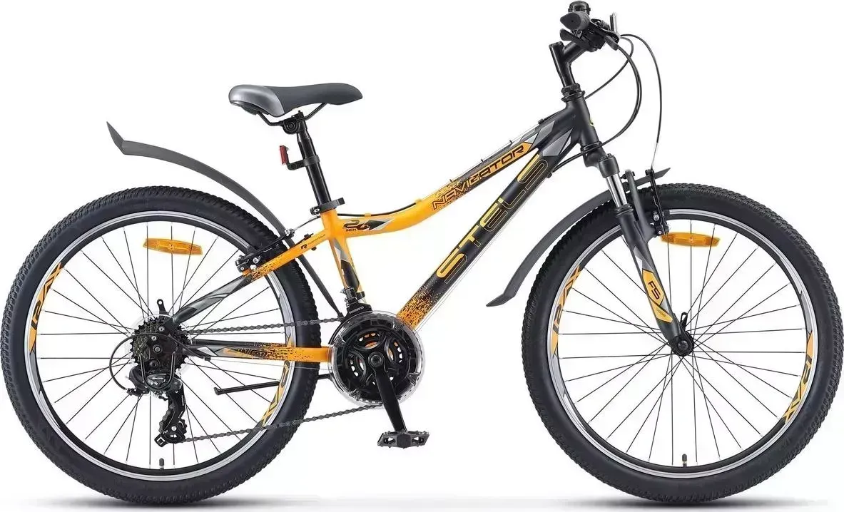 Велосипед STELS Navigator-410 V 24 21-SP V010 Чёрный/жёлтый (LU091557*LU082936*12)
