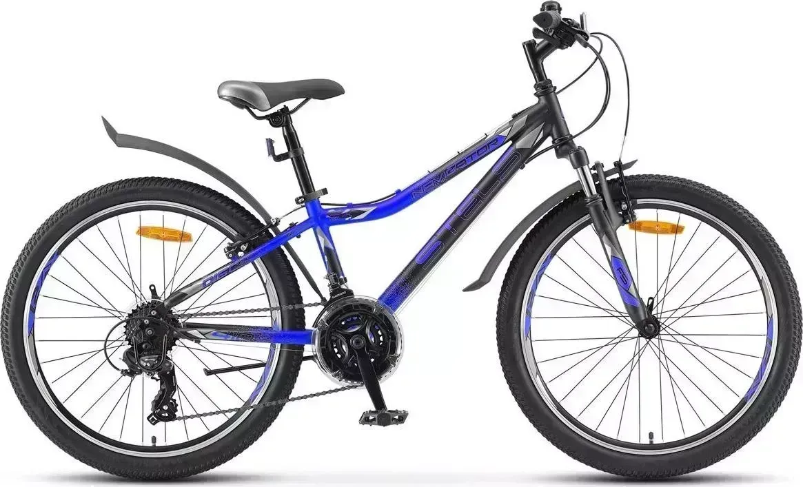 Велосипед STELS Navigator-410 V 24 21-sp V010 Чёрный/синий (LU091557*LU082935*12)