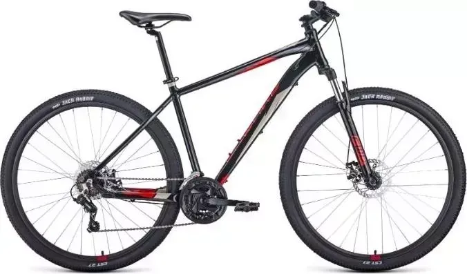 Велосипед FORWARD APACHE 29 2.2 S DISC рост. 17 черный/красный (RBKW1M39GS02) взрослый 29 S 17