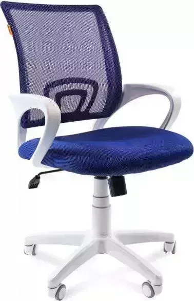 Кресло офисное CHAIRMAN 696 белый пластик TW-10/TW-05 синий