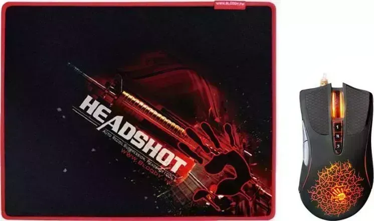 Мышь компьютерная A4TECH Bloody A90 (+ Коврик B-071) USB черный