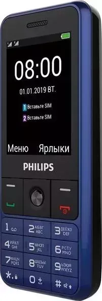 Телефон PHILIPS Xenium E182 Blue
