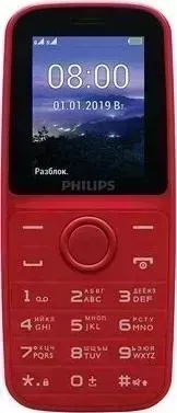 Телефон PHILIPS E109 Xenium красный