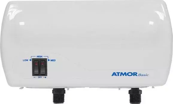 Водонагреватель проточный электрический ATMOR Basic+ 5кВт душ + кран