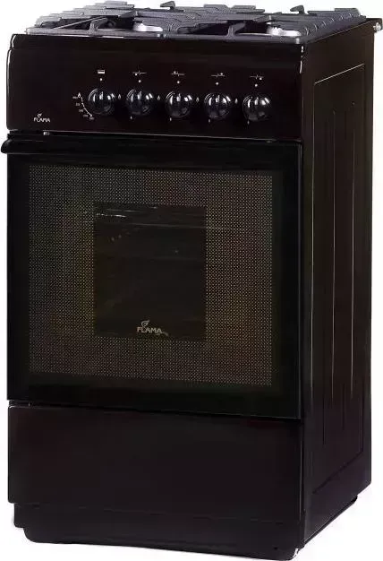 Плита газовая FLAMA FG 24028 B коричневый (без крышки)