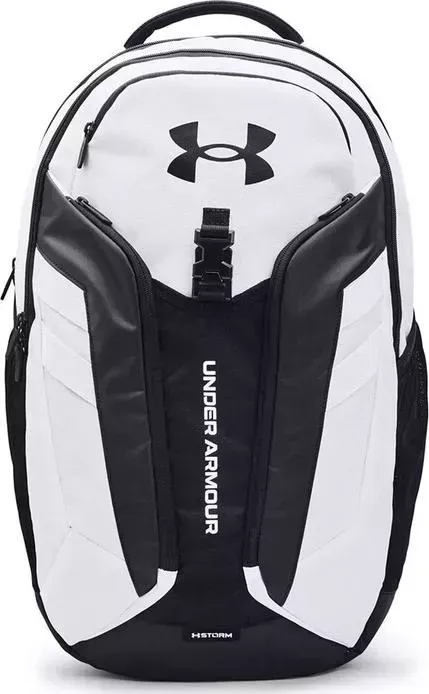 Рюкзак Under Armour спортивный Hustle Pro 1367060-100, полиэстер, бело-черный