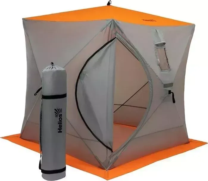 Палатка HELIOS Куб 1,8х1,8 orange lumi/gray (HS-ISC-180OLG)
