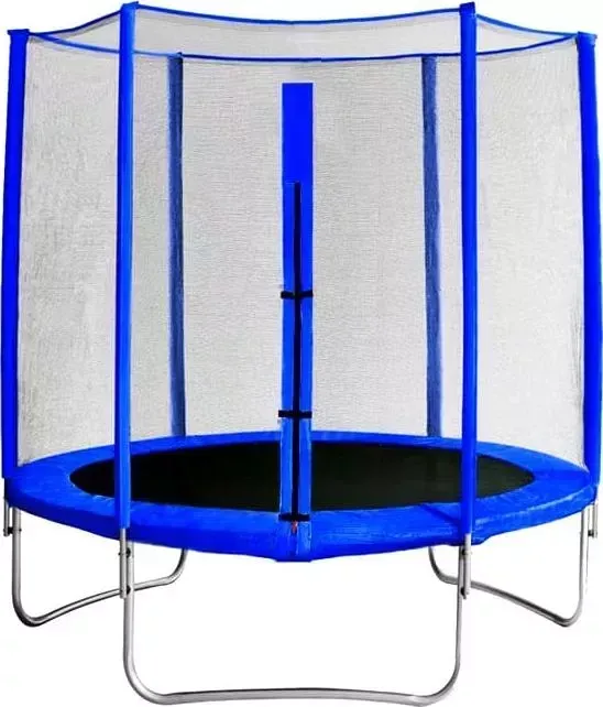 Батут КМС Trampoline 10 диаметр 3,0 м синий с защитной сеткой