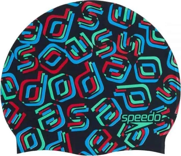 Шапочка для плавания Speedo детская Printed Silicone Jr, арт. 8-08386G772, силикон, мультиколор