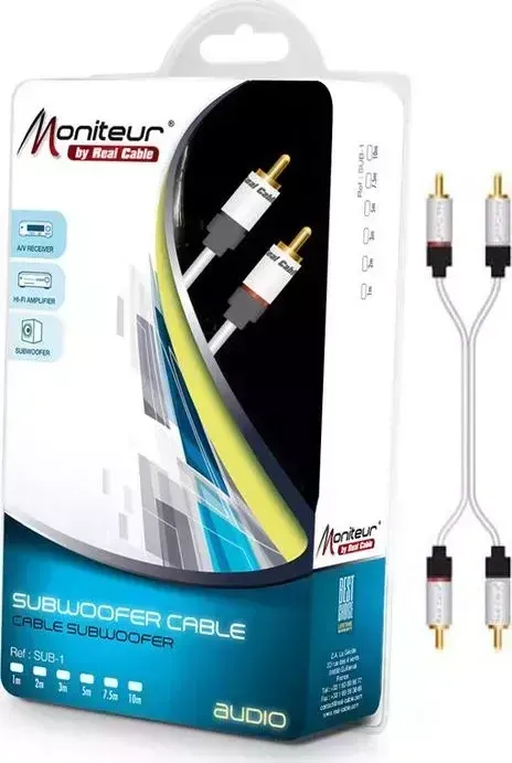 Кабель Real Cable 2RCA-1, 2m, межблочный (пара)