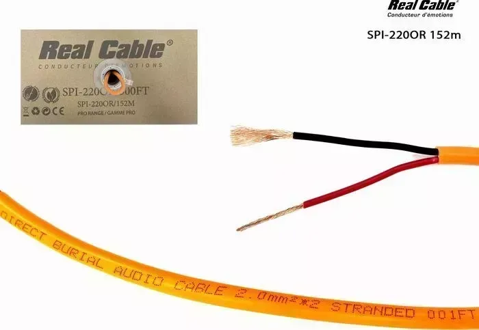 Кабель Real Cable SPI-220OR/500FT, акустический (бухта)