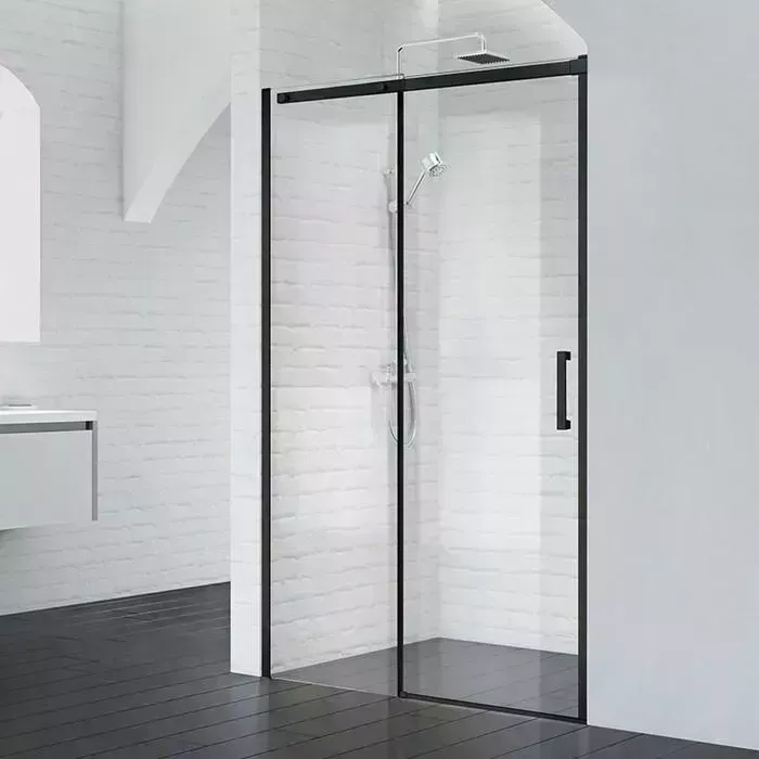 Душевая дверь BELBANGO Acqua BF-1 140х195 прозрачная, черный (ACQUA-BF-1-140-C-NERO)