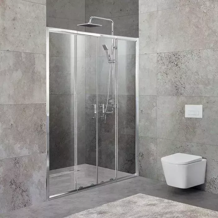 Душевая дверь BELBANGO Unique BF-2 170-200x190 прозрачная, хром (UNIQUE-BF-2-170/200-C-Cr)