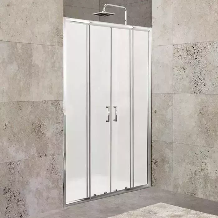 Душевая дверь BELBANGO Unique BF-2 150-180x190 матовая, хром (UNIQUE-BF-2-150/180-M-Cr)