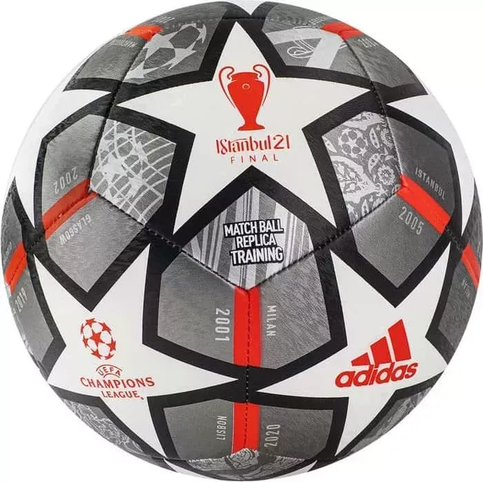 Мяч футбольный ADIDAS Finale Training арт. GK3476, р.4, 12п, ТПУ, маш.сш, серебристо-белый