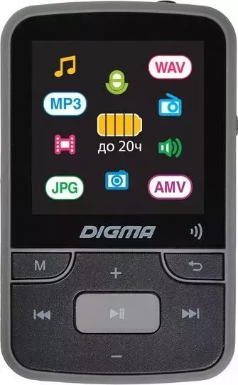Плеер DIGMA Hi-Fi Flash Z4 BT 16Gb черный /1.5&quot; /FM/microSDHC/clip