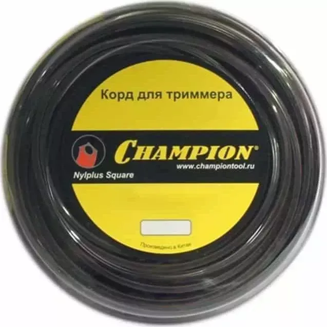 Леска триммерная CHAMPION 2.4мм 74м квадрат Nylplus Square (C5066)