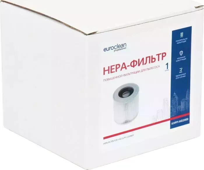 Фильтр для пылесоса Euroclean складчатый, с повышенной фильтрацией, совместим с KARCHER, 1 шт (KHPM-WD2000)