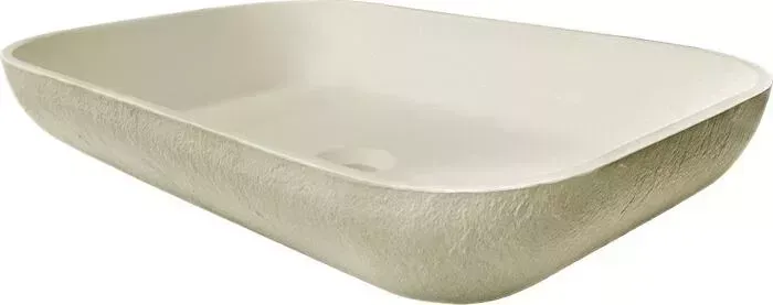 Раковина Acquabella -чаша 58х38 бежевая (LAVABO_ON-TOP_RECTANGLE_SLATE_CREMA)