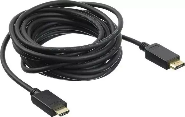 Кабель аудио BURO -видео v. 1.2 DisplayPort (m)/HDMI (m) 5м. Позолоченные контакты черный (BHP DPP_HDMI-5)