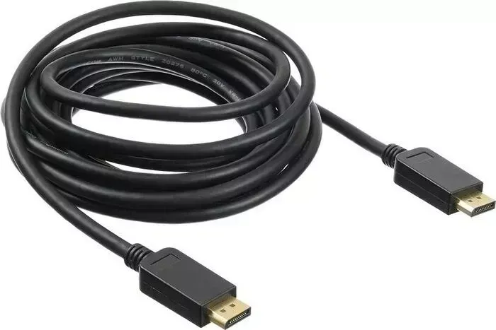 Кабель аудио BURO -видео v 1.2 DisplayPort (m)/DisplayPort (m) 5м. Позолоченные контакты черный (BHP DPP_1.2-5)