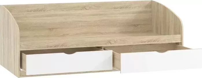 Кровать Сильва НМ 008.63-01 М2 Фанк белый (КМ) дуб сонома