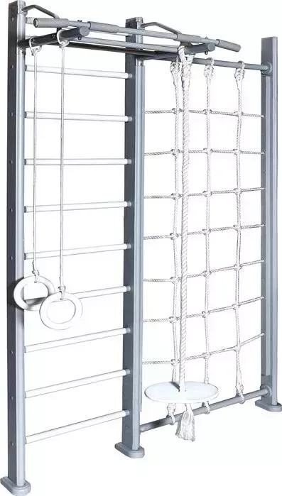 Детский спортивный комплекс PERFETTO SPORT Scala in legno con rete grigio PS-124