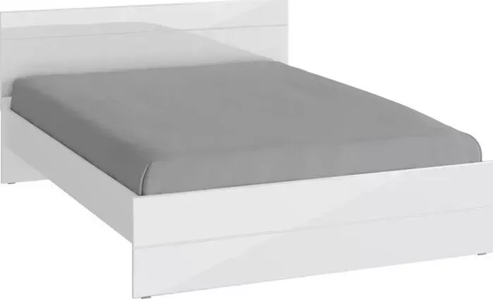 Кровать НК мебель Gloss 160х200 белый/белый глянец 72374522