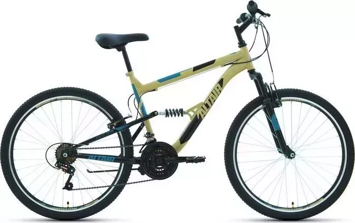Велосипед Altair MTB FS 26 1.0 (2021) 18 бежевый
