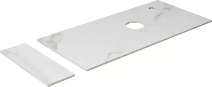 Столешница AQUANET Nova Lite Loft с полкой 90 правая, мрамор AB01 (261855)