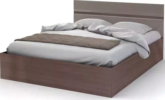 Кровать НИКА 1,6 м спальня Вегас кофе с молоком