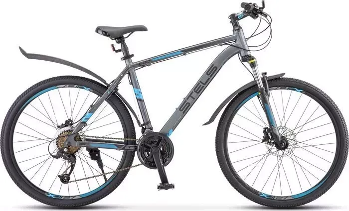 Велосипед STELS Navigator-640 D 26" V010 14.5" Антрацитовый/зелёный