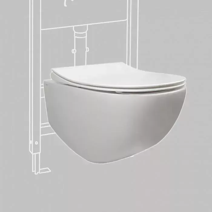 Унитаз подвесной PESTAN Fluenta Rimless безободковый, с сиденьем микролифт (40006661)