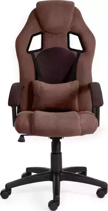 Кресло офисное TetChair Driver флок/ткань коричневый 6/24