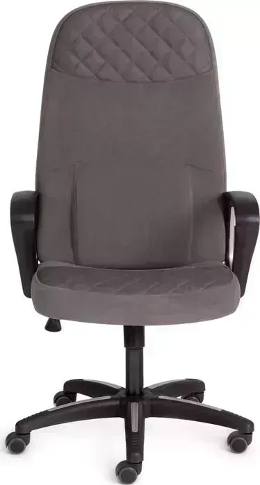 Кресло офисное TetChair Advance флок/кож/зам серый/металлик 29/C 36